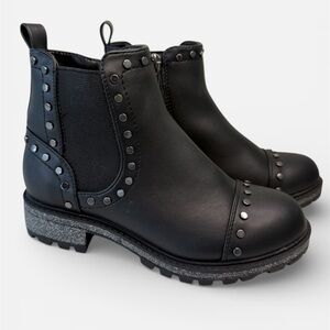 Nina Girls JAILYN Black Studded Inside Zip Girls Chelsea Boot Size 13 M